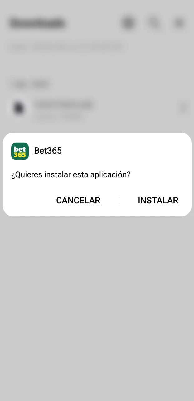 Descarga el archivo oficial para obtener la aplicación Bet365 Android en tu teléfono.