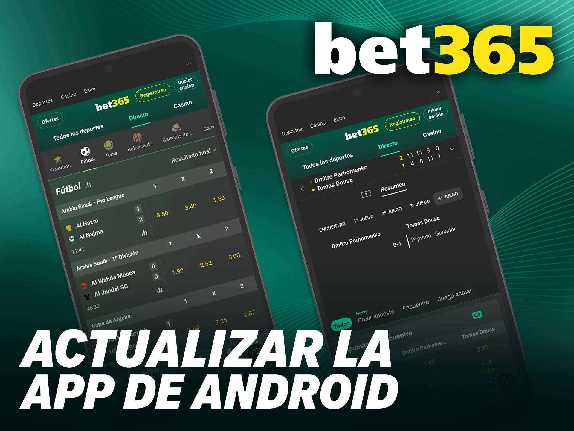 Actualiza el archivo de Bet365 Android a la última versión.