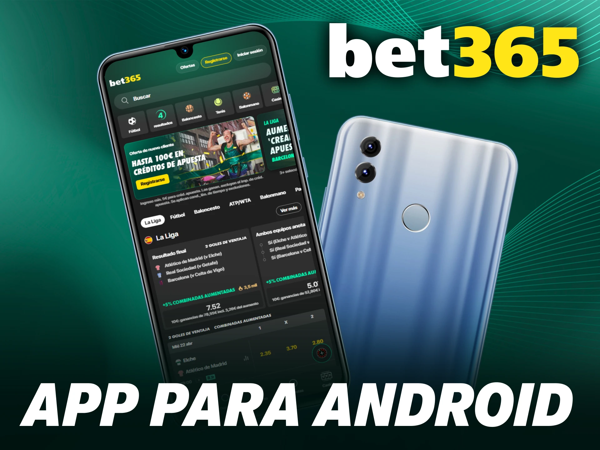 Instala la versión de Bet365 Android para apostar desde.