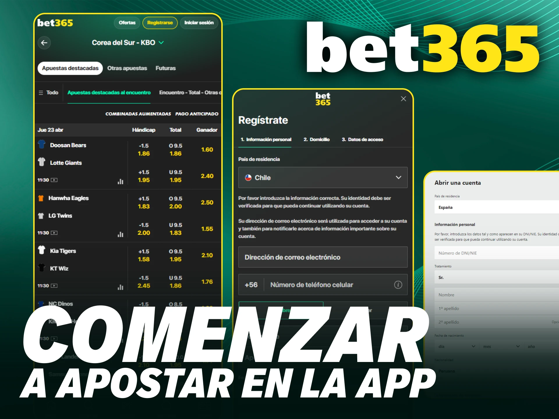 Sigue estos pasos para aprender Bet365 cómo apostar en la aplicación.