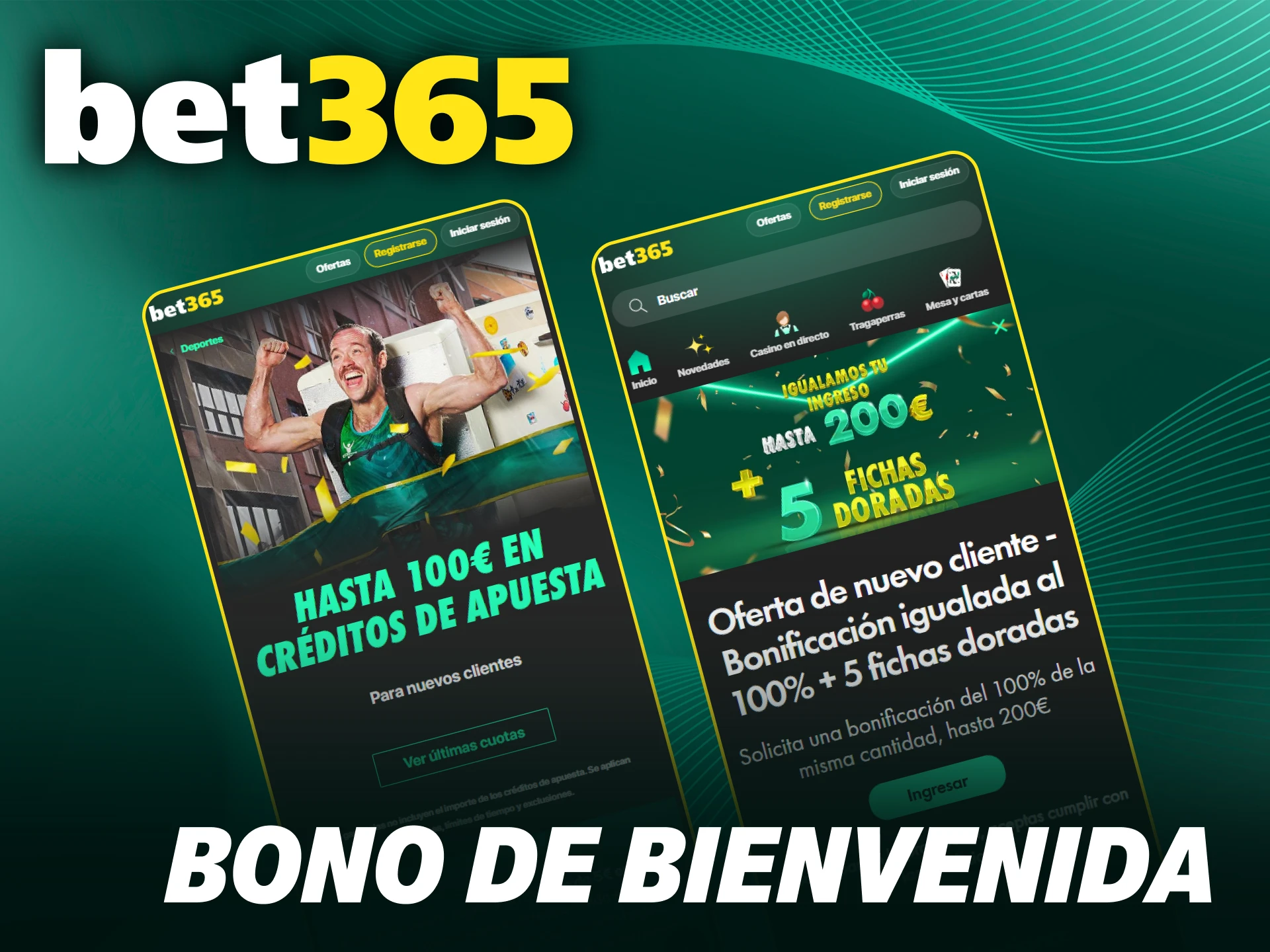 Reclama tu Bet365 bono de bienvenida al registrarte desde el móvil.