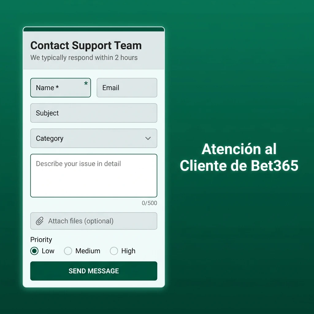 Atención al cliente de Bet365: chat en vivo 24/7, correo y centro de ayuda en español