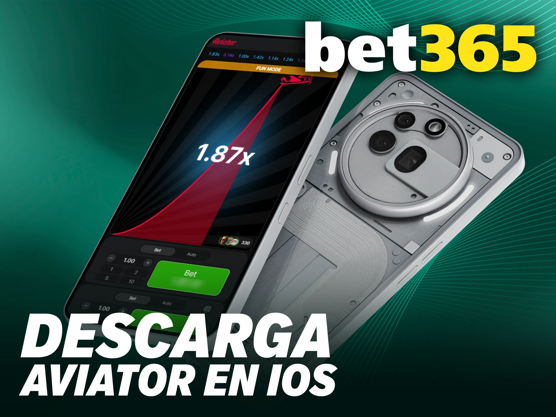 Accede desde tu iOS a la app de Bet365 y disfruta de Aviator.