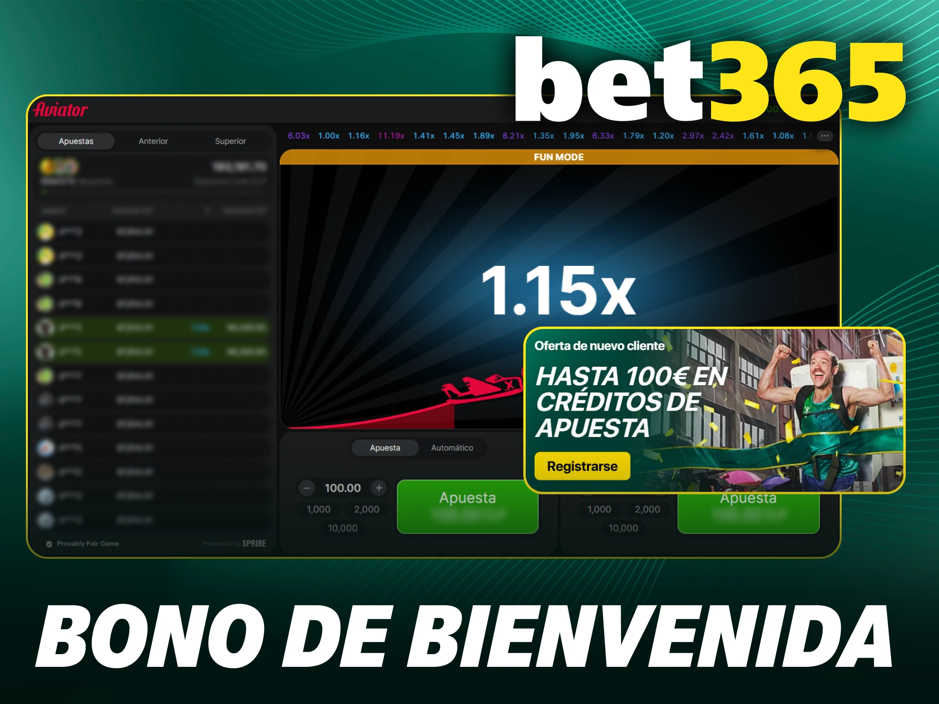 Aprovecha en Bet365 un bono exclusivo para volar alto en Aviator.