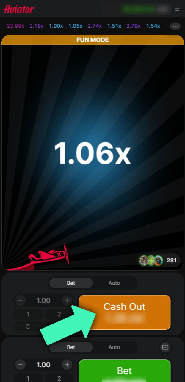 Retira tus ganancias del juego Aviator a tiempo jugando en Bet365.