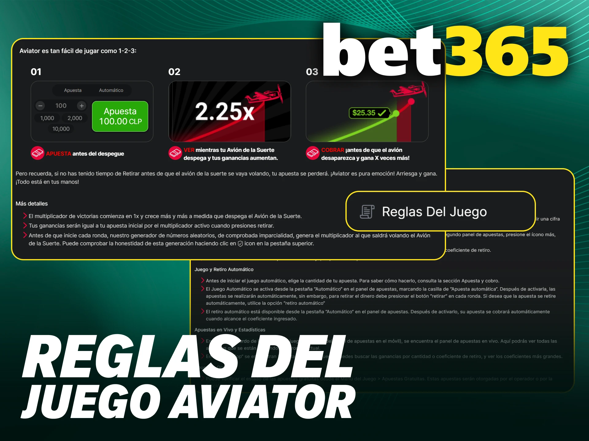 Aprende las reglas del juego de Aviator de Bet365.
