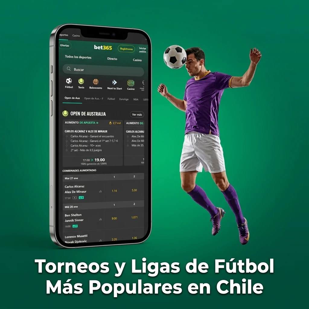 Torneos y ligas de fútbol más populares en Chile para apostar en Bet365: Champions League, Libertadores y más