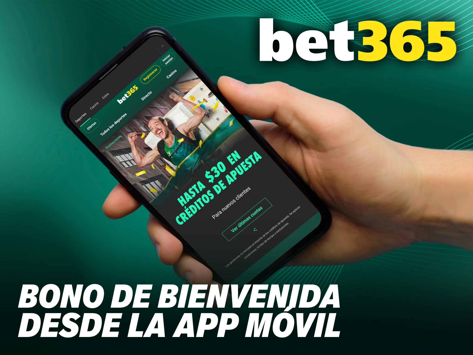 Utiliza las ventajas exclusivas del bono de bienvenida en la app Bet365.