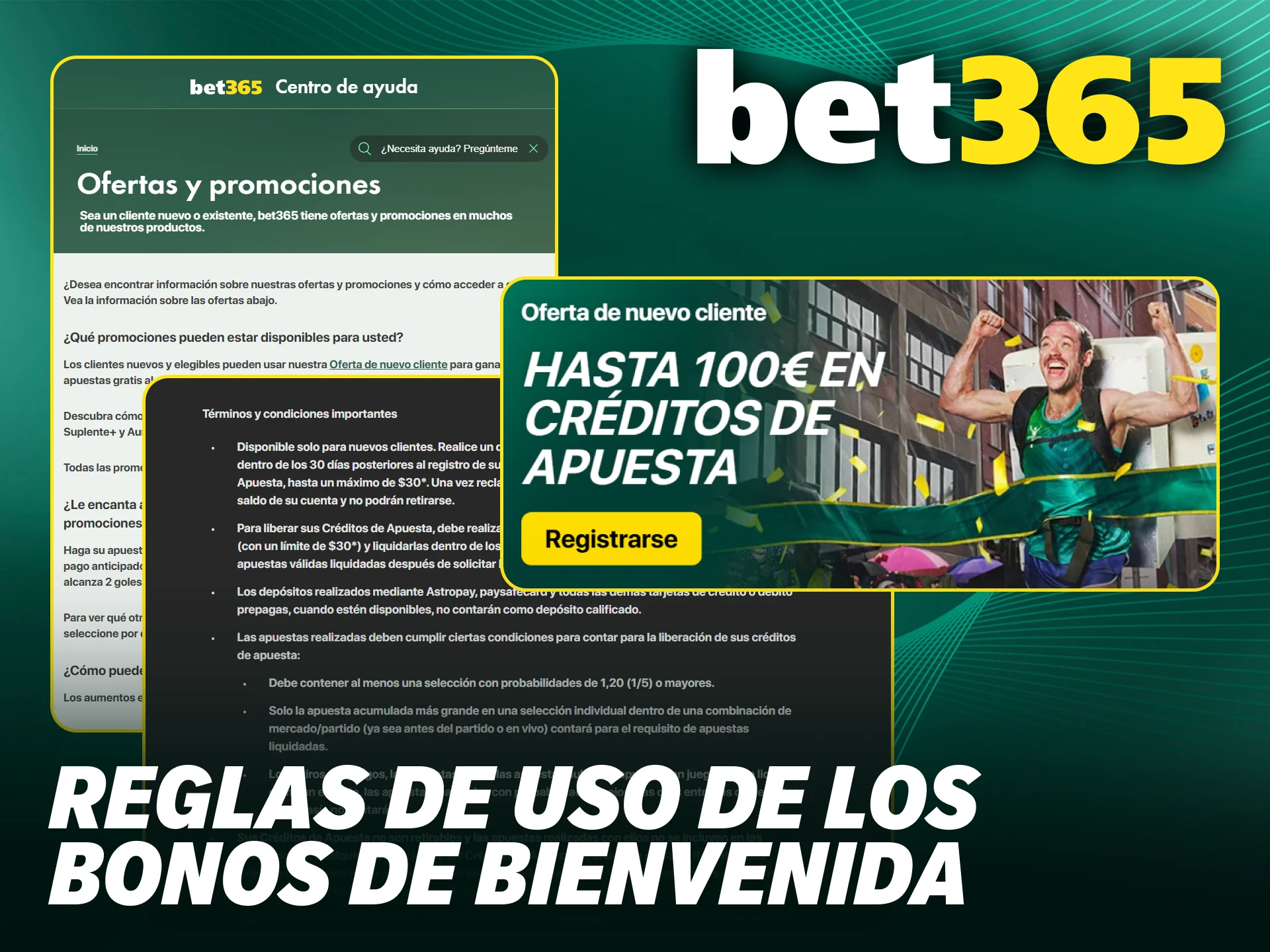 Consulta las normativas legales para liberar tu bono de bienvenida en Bet365.