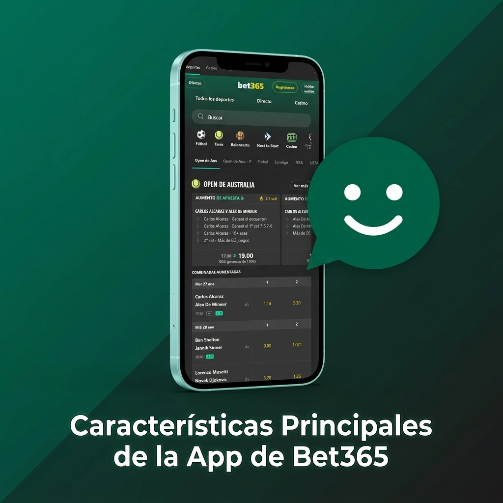 Características principales de la app Bet365 para jugadores en Chile: pagos, bonos, casino y apuestas en vivo