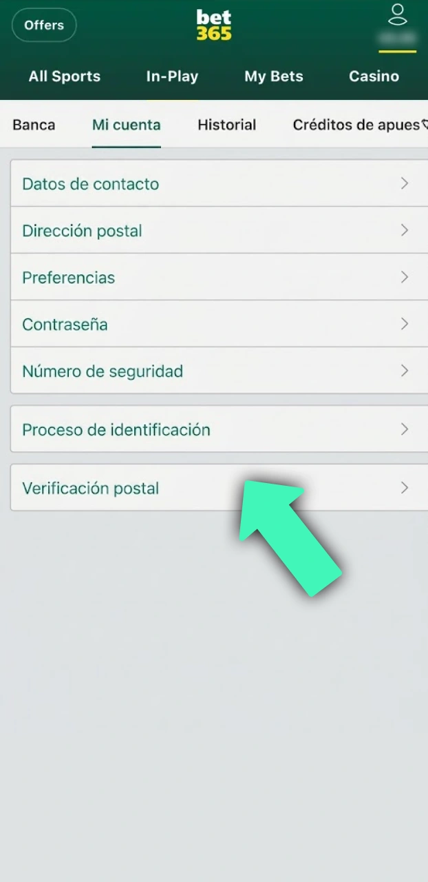 Verifica tu identidad para apostar de forma segura en el casino en vivo Bet365 Chile.