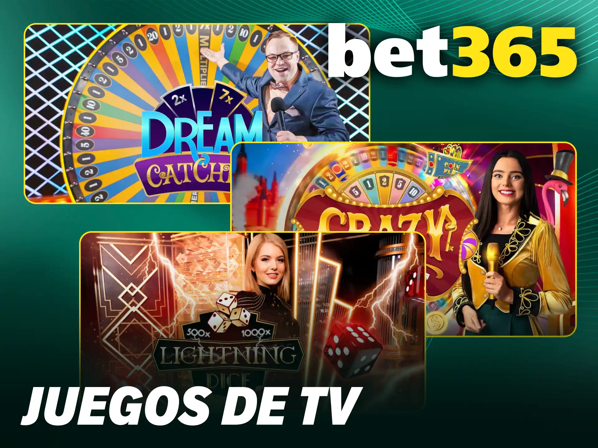 Participa y diviértete en los juegos de TV en vivo de Bet365 Chile.