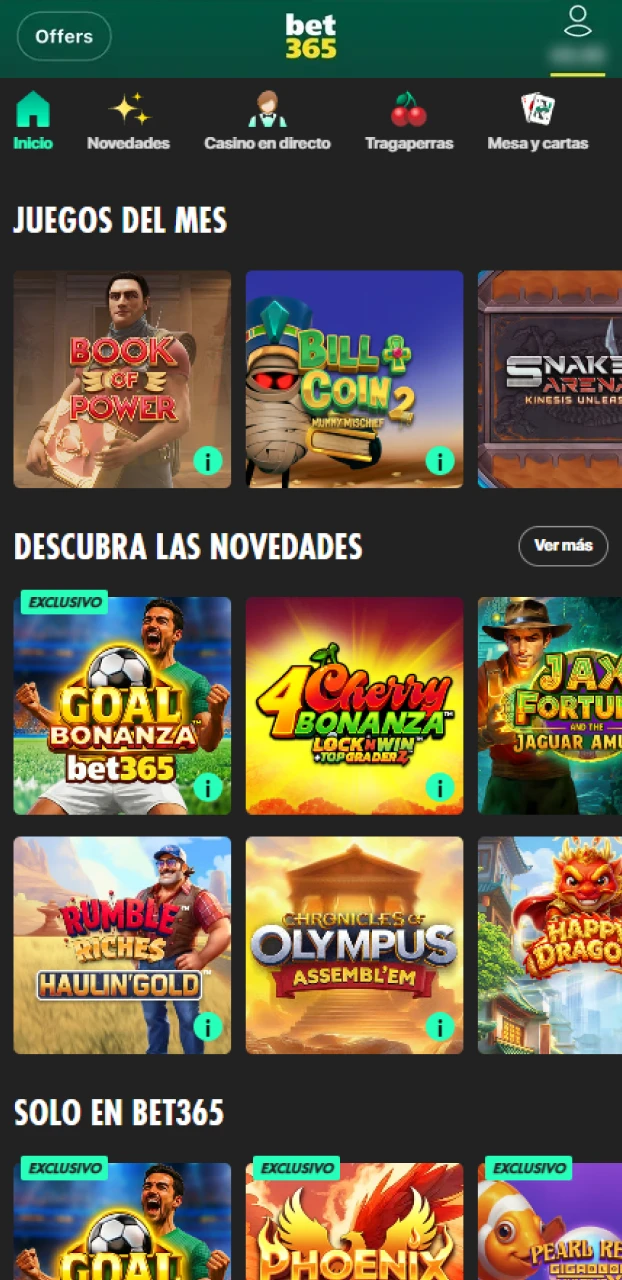 Selecciona los títulos más divertidos para jugar en el casino de Bet365.
