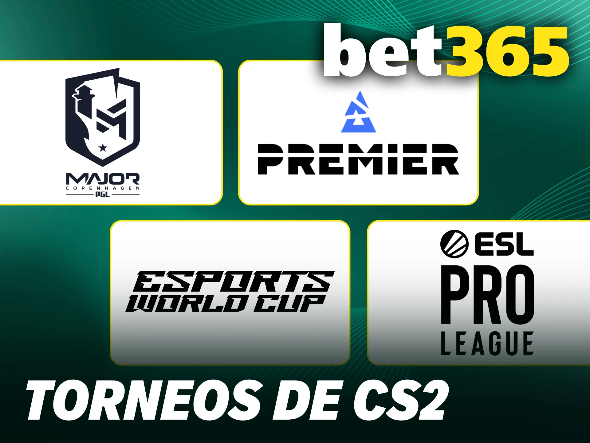Participa en los grandes torneos mundiales de CS2 mediante la plataforma Bet365.