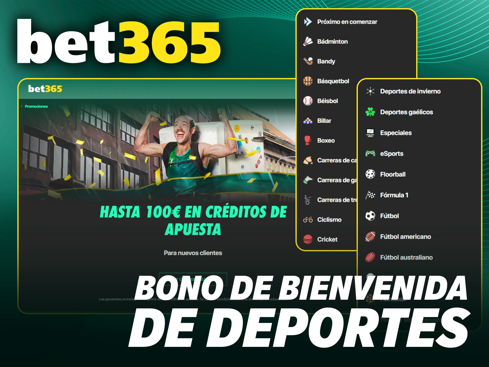 Activa tu bonificación especial para apostar al deporte en Bet365 oficial.