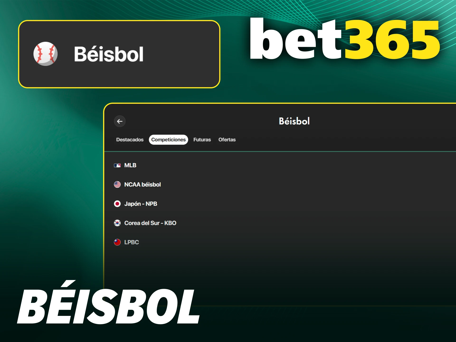 Realiza tus pronósticos de Béisbol y gana dinero en Bet365 deporte.