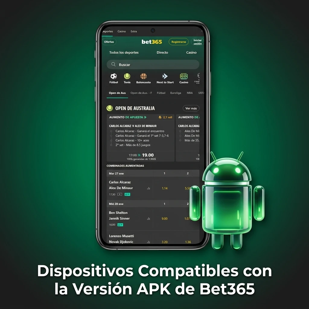 Dispositivos Android compatibles con APK Bet365: Samsung, Xiaomi, Huawei, Sony y más marcas en Chile