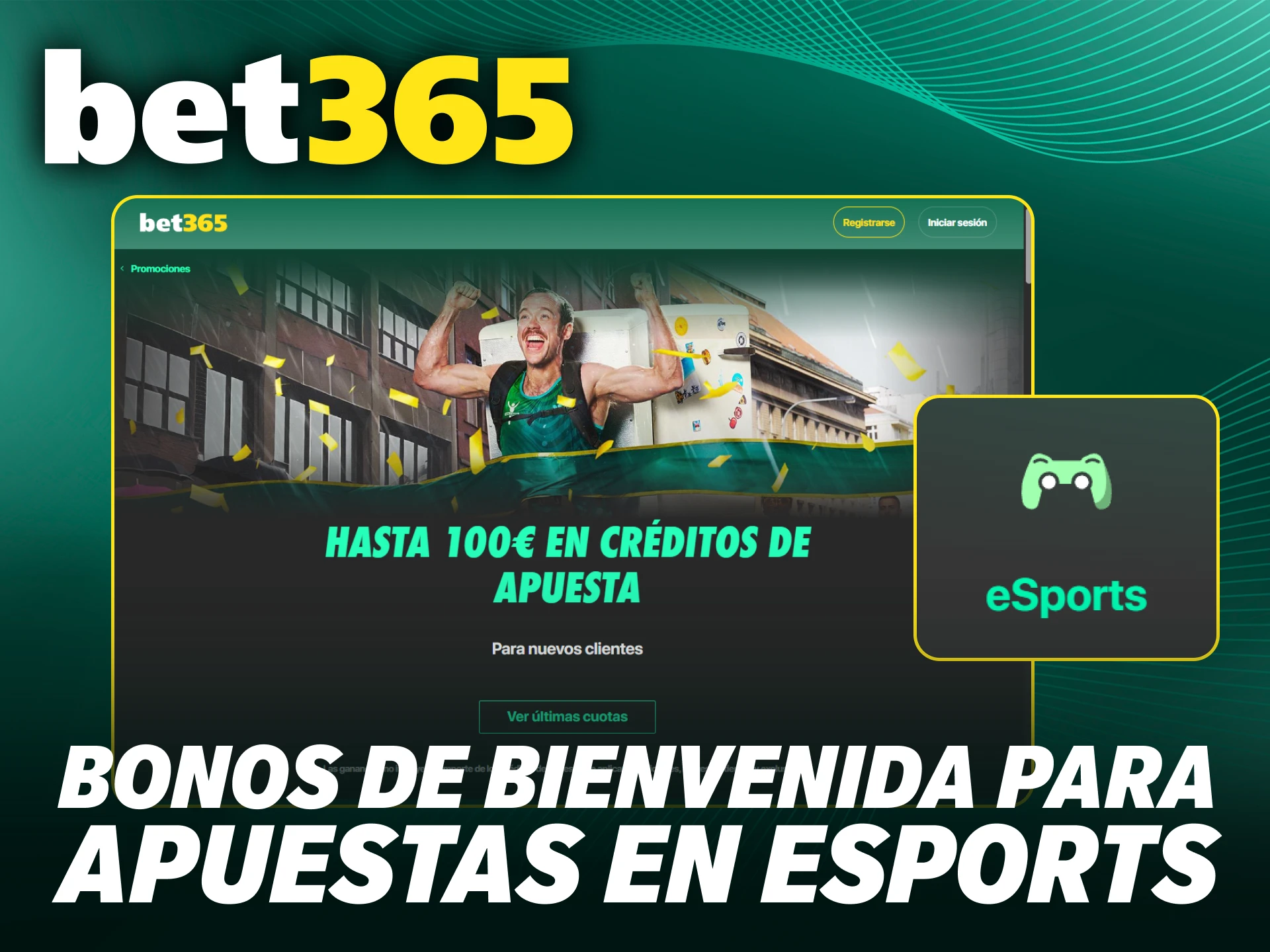Consigue un bono de bienvenida exclusivo para tus apuestas de eSports en Bet365.
