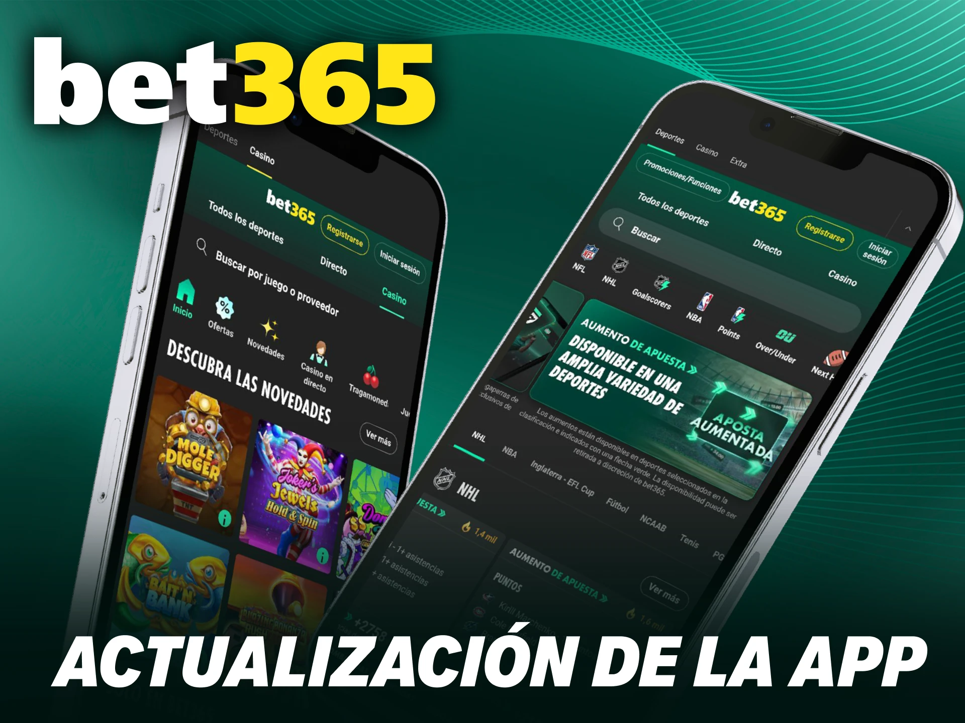 Mantén siempre actualizada a la última versión tu aplicación Bet365 iOS.