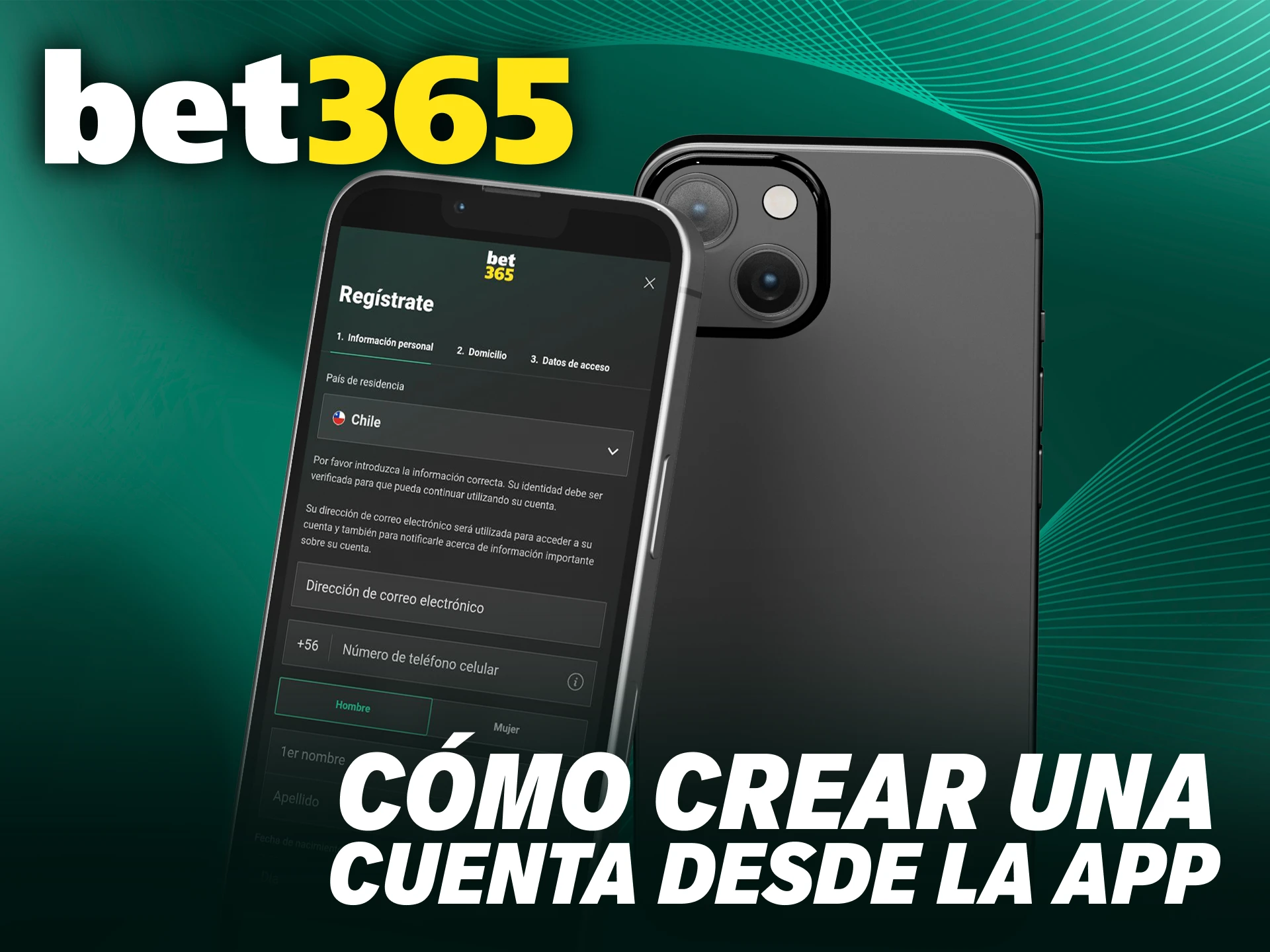 Completa tu Bet365 registro oficial directamente en la aplicación Bet365 iOS.