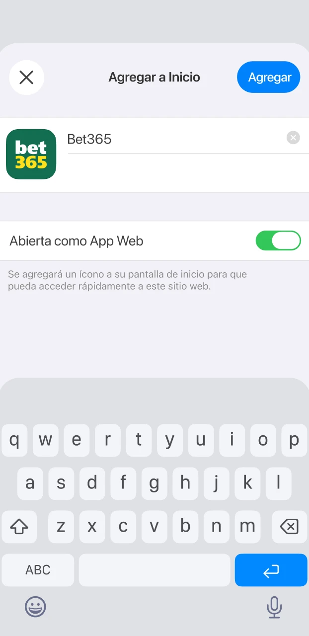 Ejecuta el proceso para instalar correctamente la aplicación Bet365 iOS en tu iPhone.