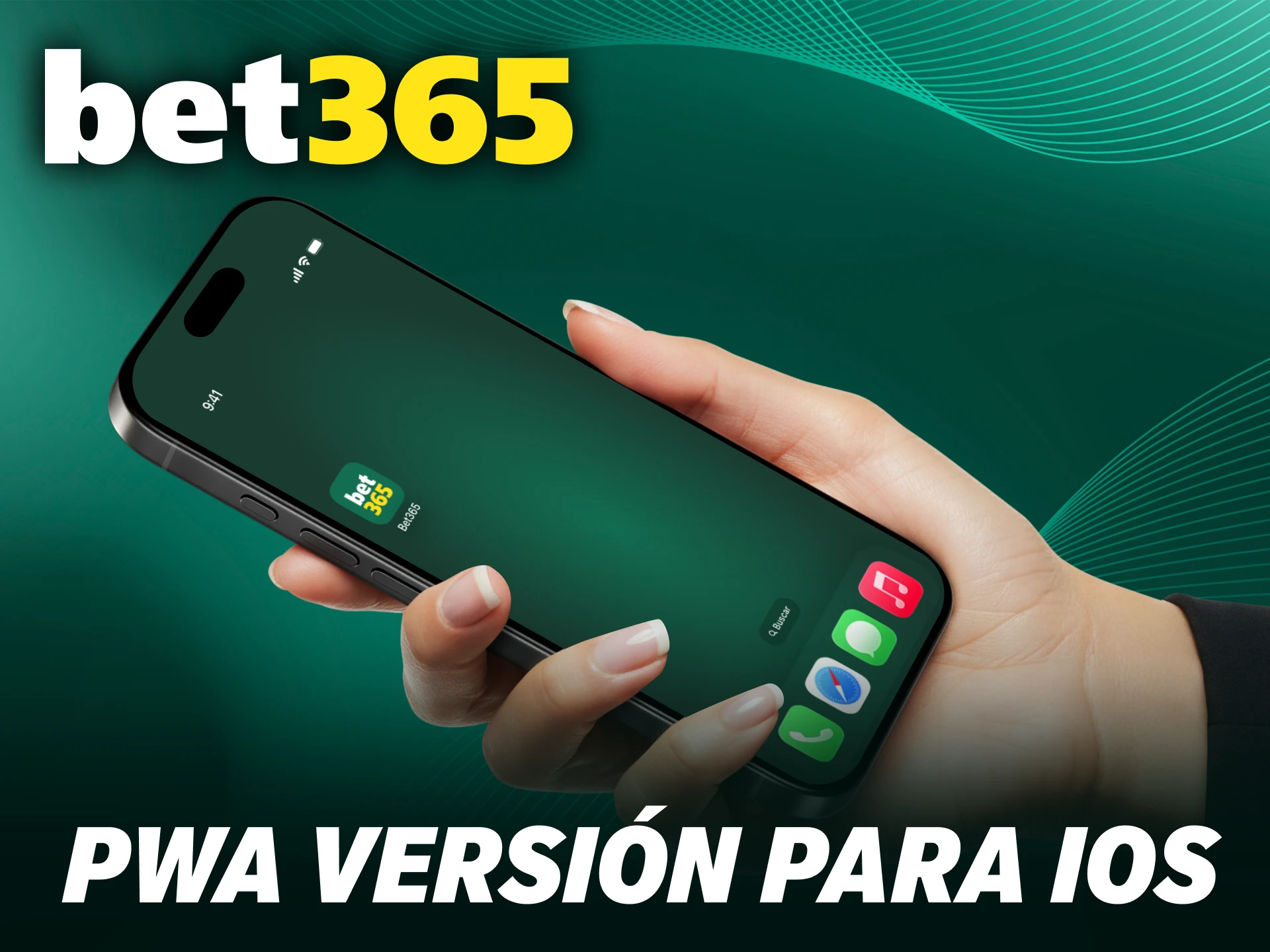 Instala la versión PWA como acceso directo de la aplicación Bet365 iOS.
