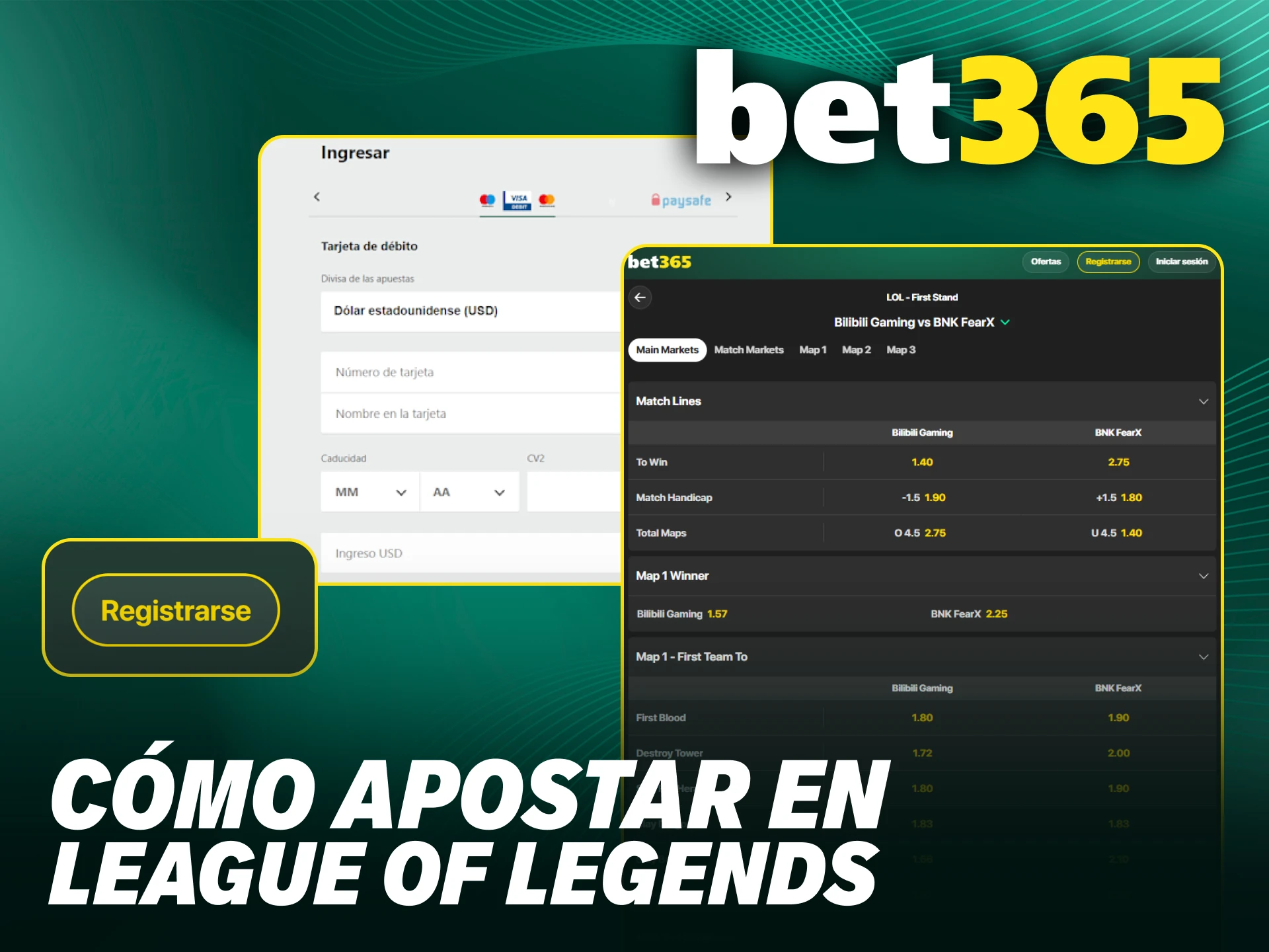 Entiende los pasos clave para empezar a apostar en League of Legends con Bet365 Chile.
