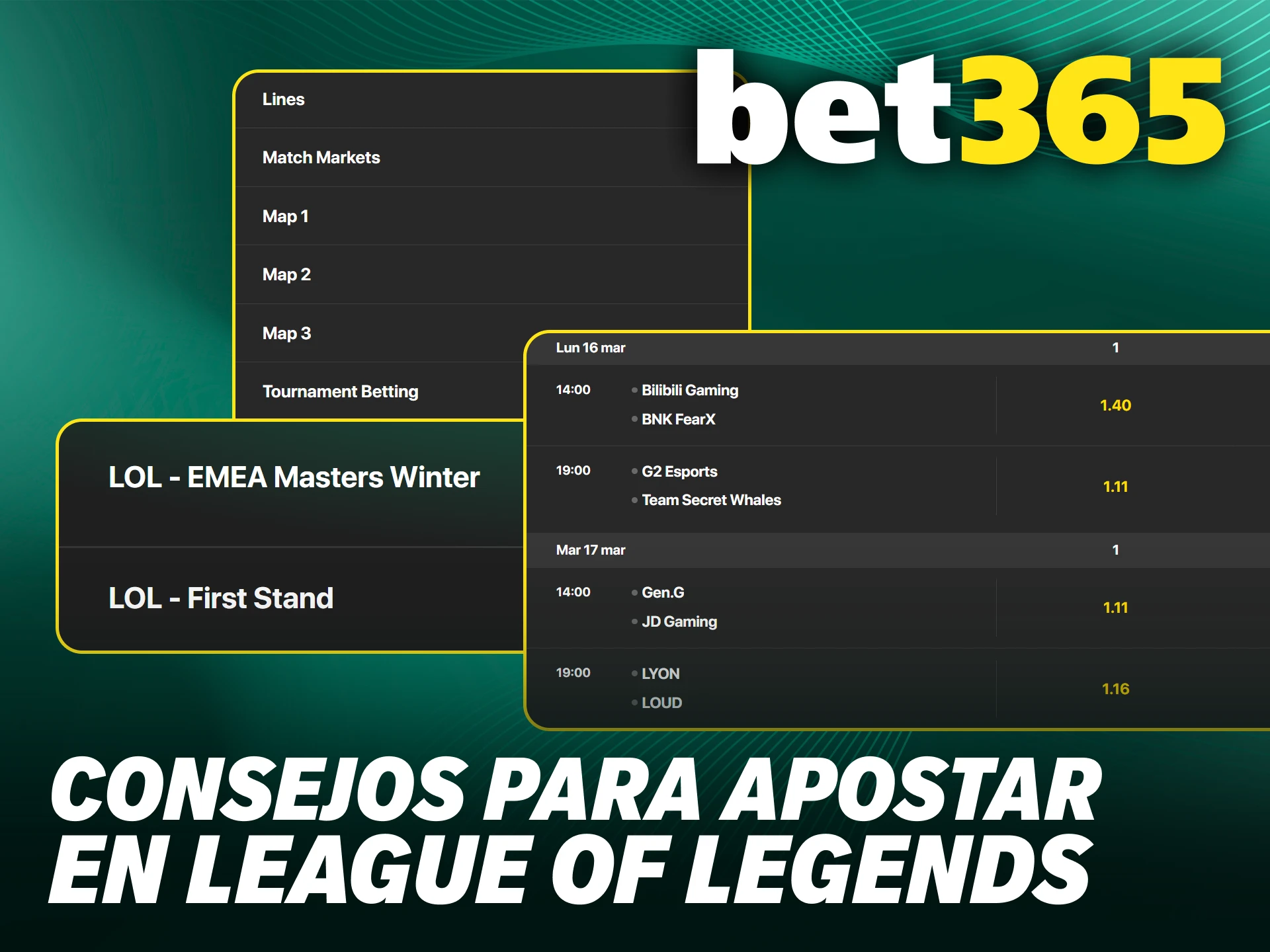 Optimiza tus jugadas y descubre cómo ganar apuestas de League of Legends en Bet365.