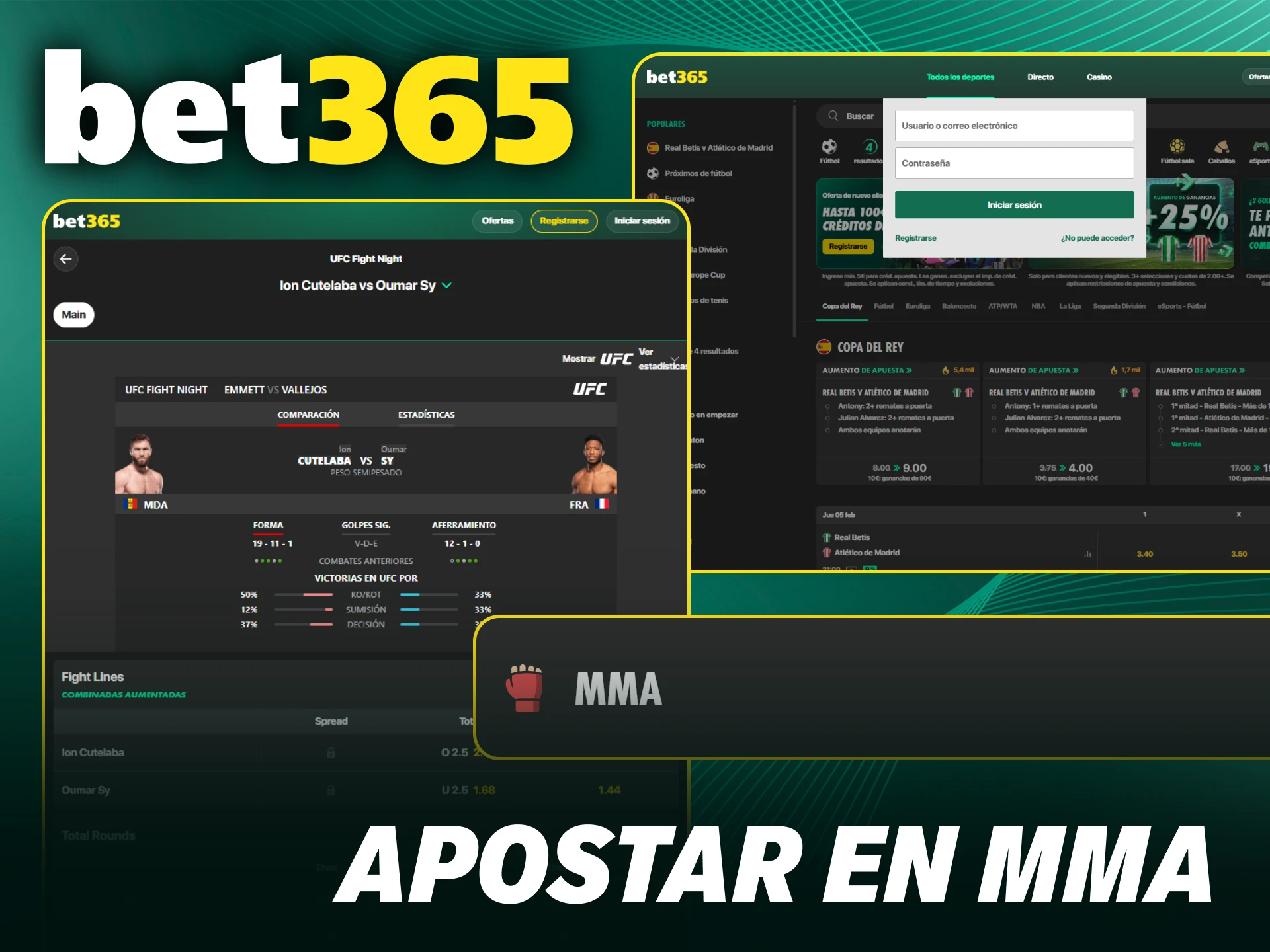 Descubre cómo realizar apuestas de MMA en Bet365.