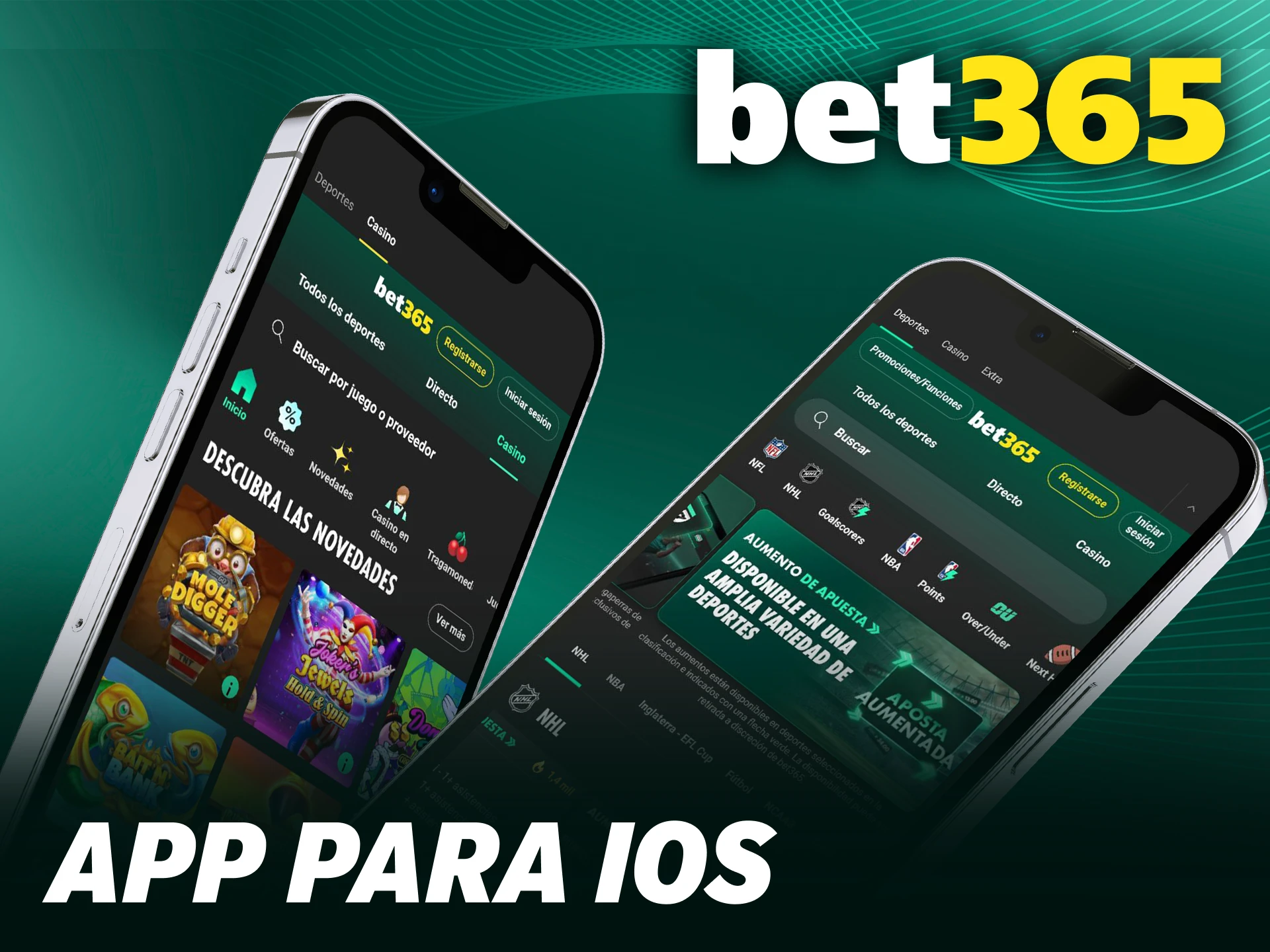 Obtén la aplicación de Bet365 iOS para jugar en tus dispositivos de Apple.