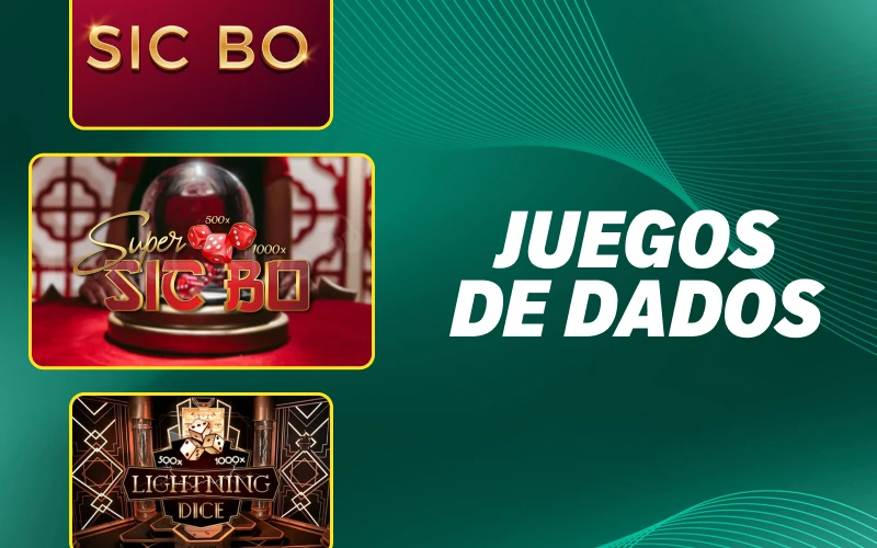 Lanza para ganar en la sección de juegos de dados de Bet365 casino.