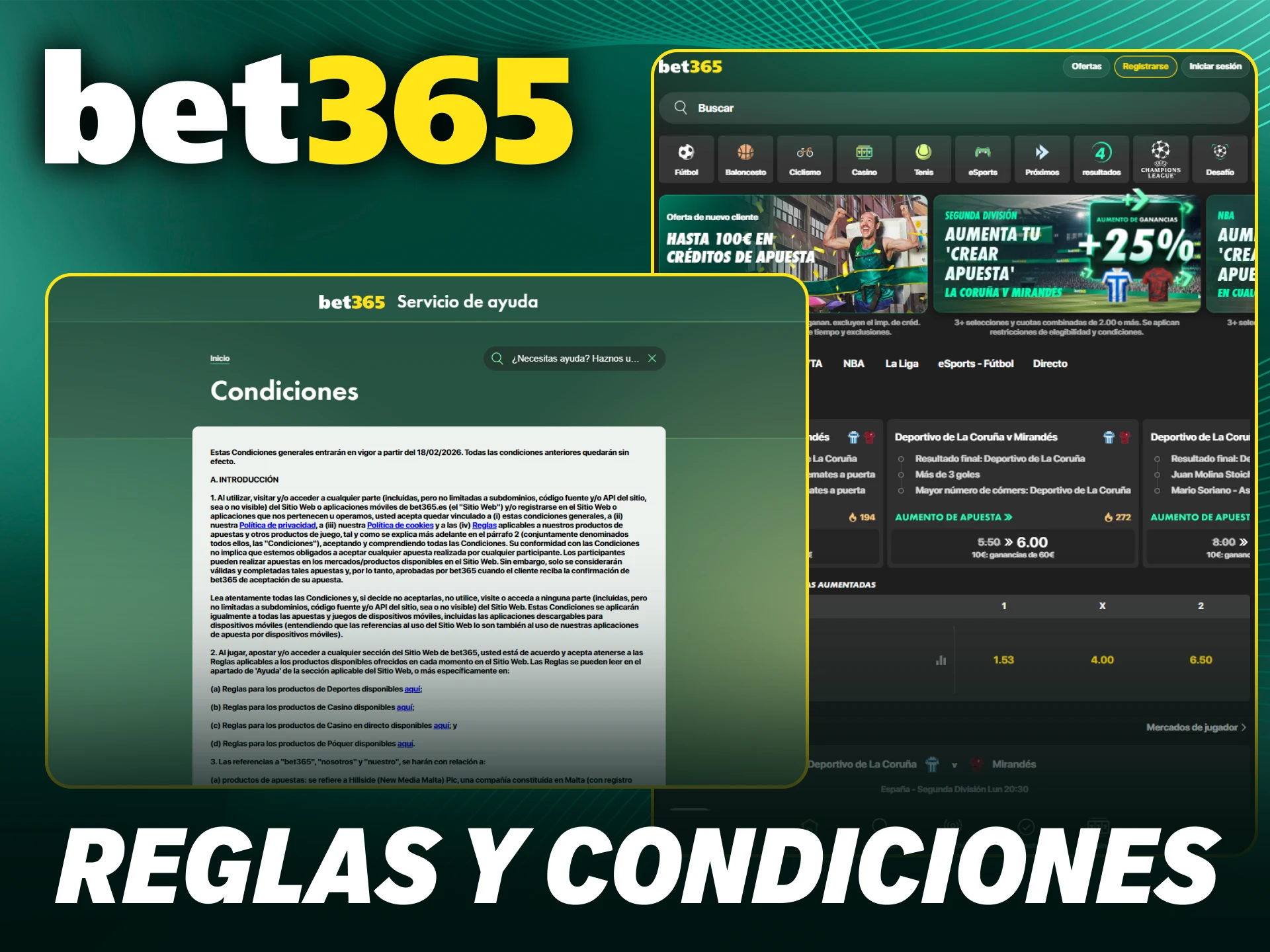 Lee las reglas и condiciones de uso en Bet365 antes de comenzar a jugar.