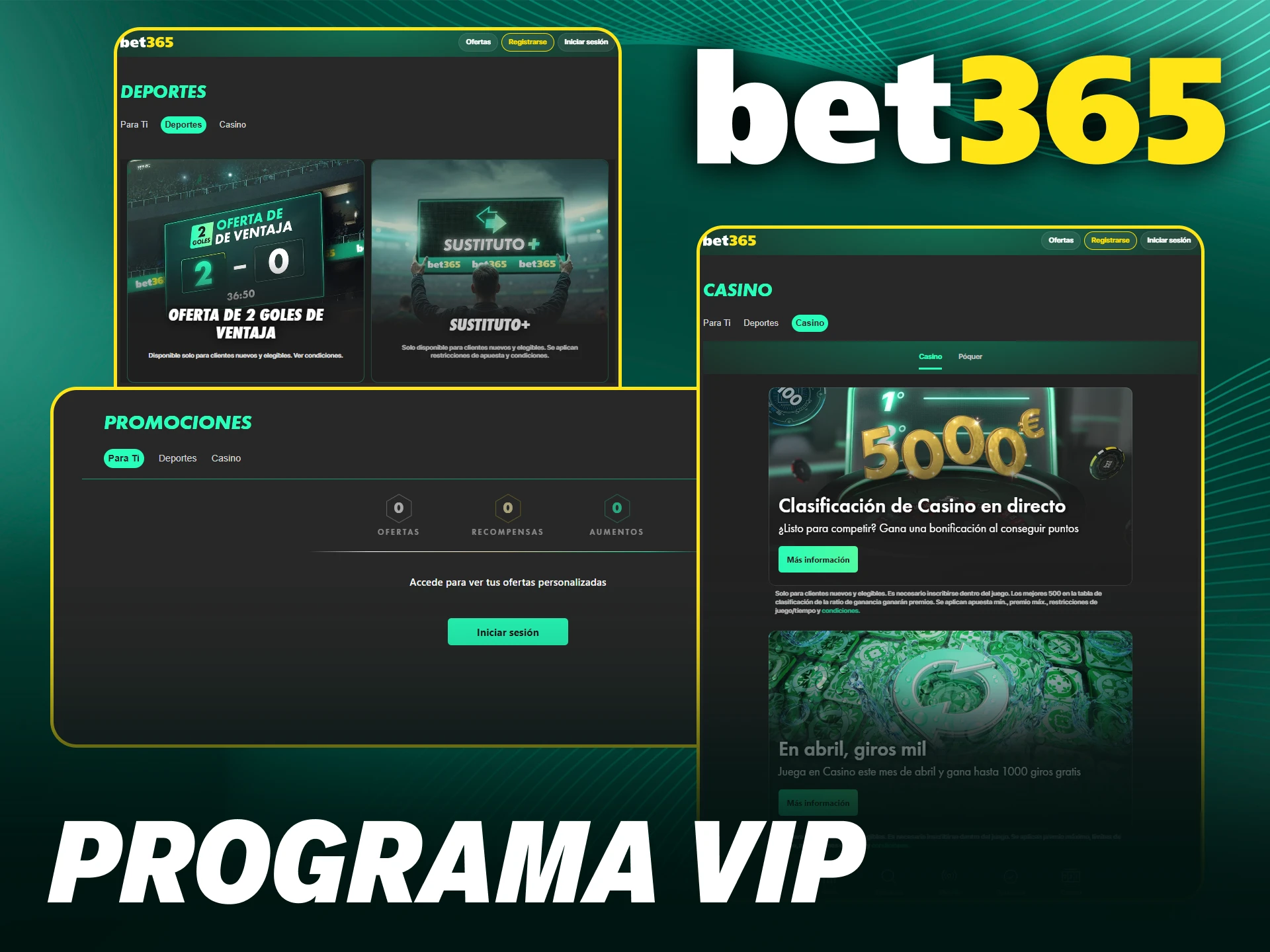 Únete al programa VIP de Bet365 para obtener beneficios y recompensas exclusivas.