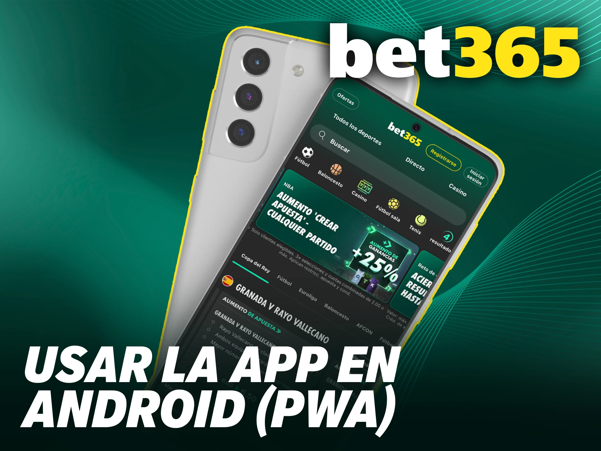 Instala la aplicación Bet365 Android en su versión PWA para un acceso rápido.