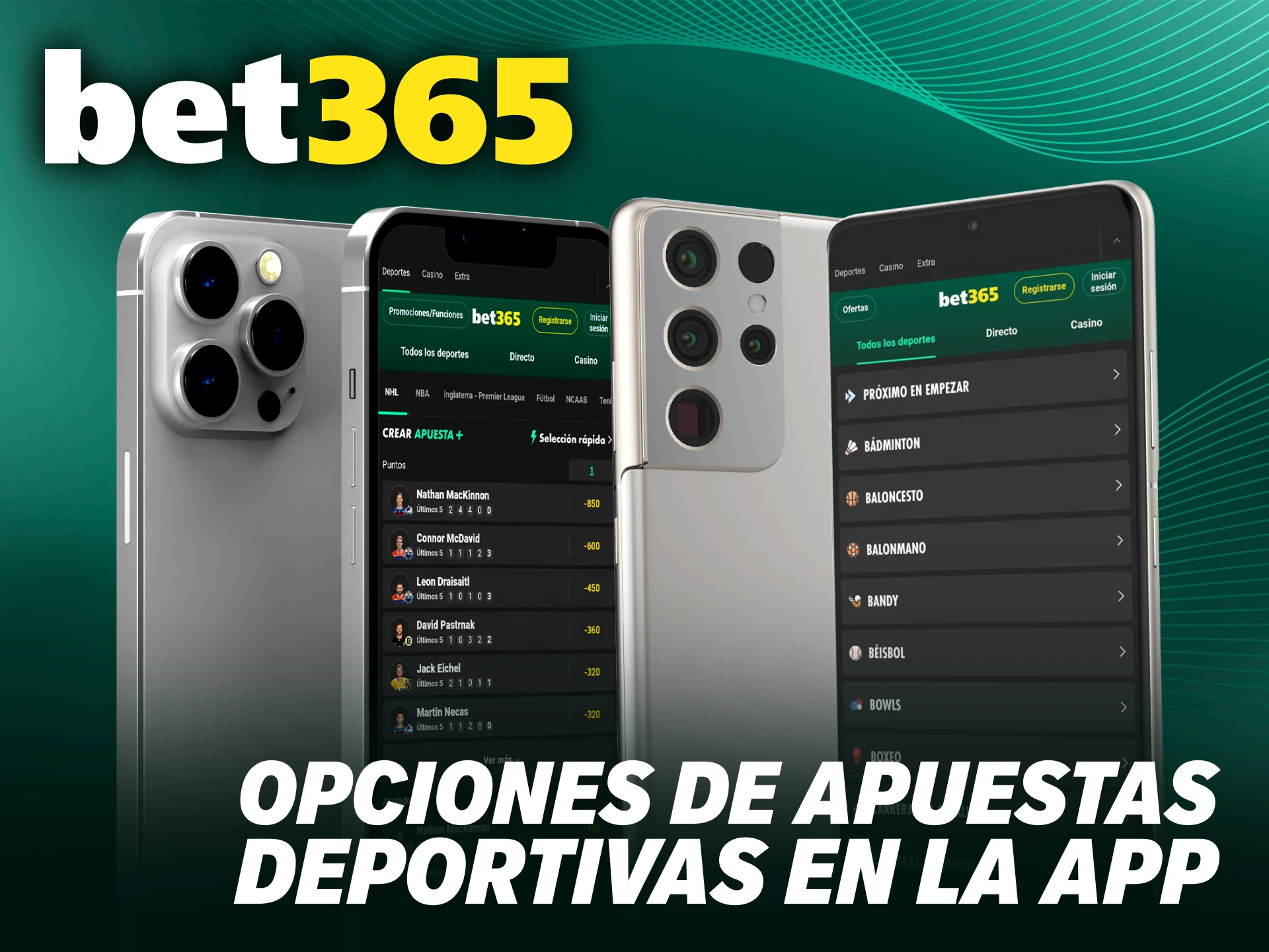 Explora las opciones de Bet365 deporte disponibles dentro de la aplicación PWA.