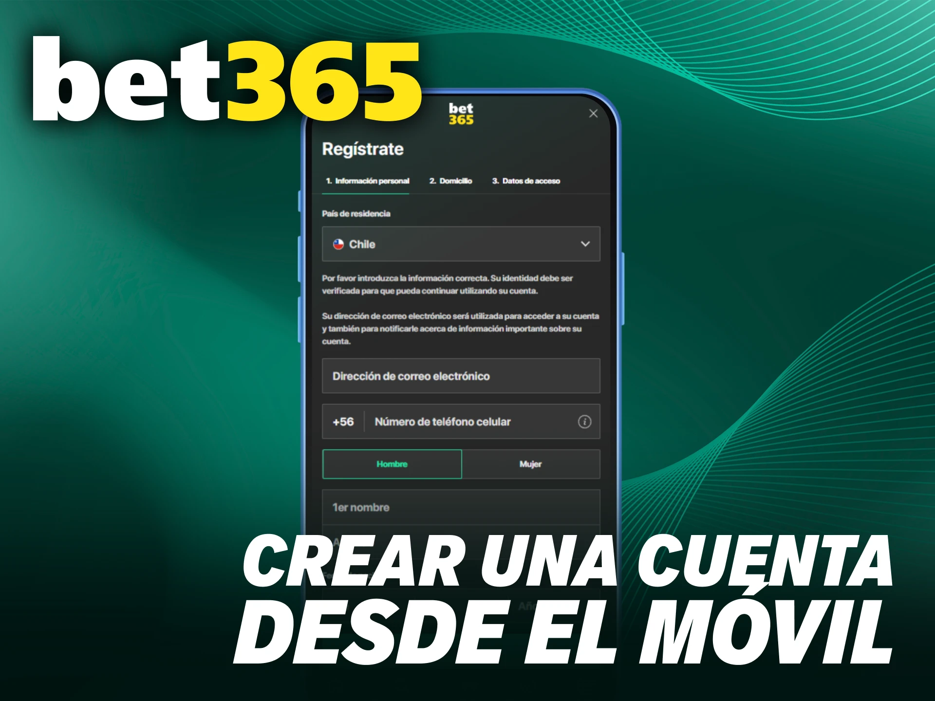 Completa tu Bet365 registro oficial siguiendo los pasos desde la aplicación PWA.