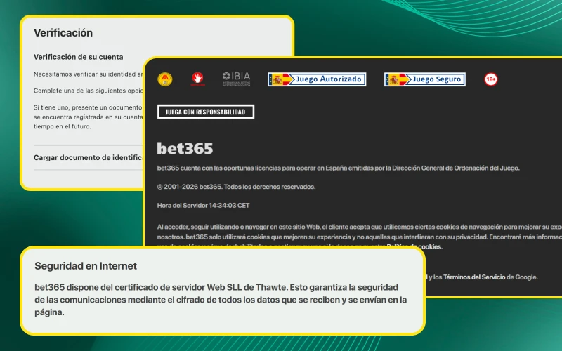 Bet365 protege tus datos personales y de apuestas.