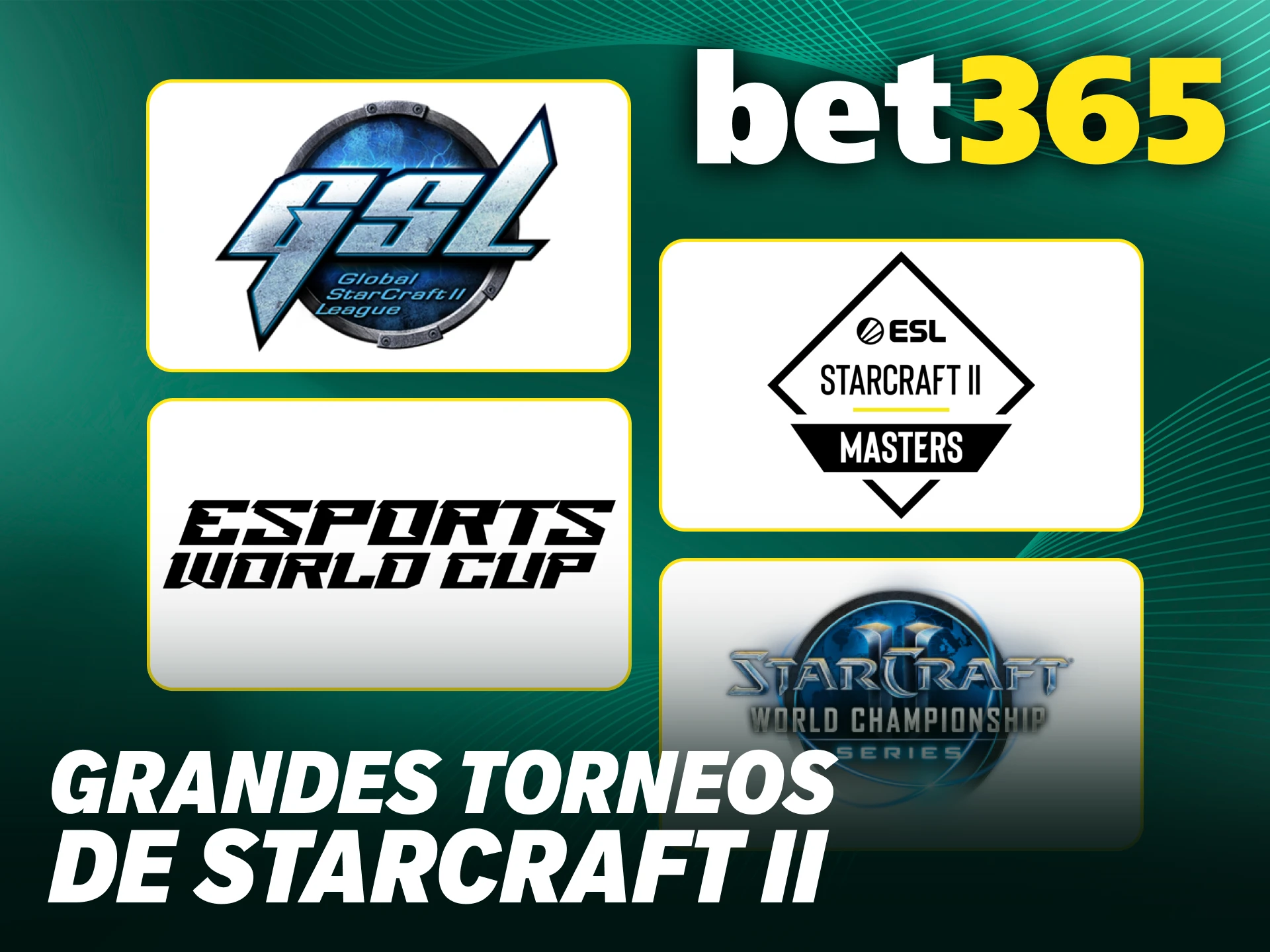 Pronostica los grandes torneos mundiales mediante apuestas de StarCraft II en Bet365 oficial.