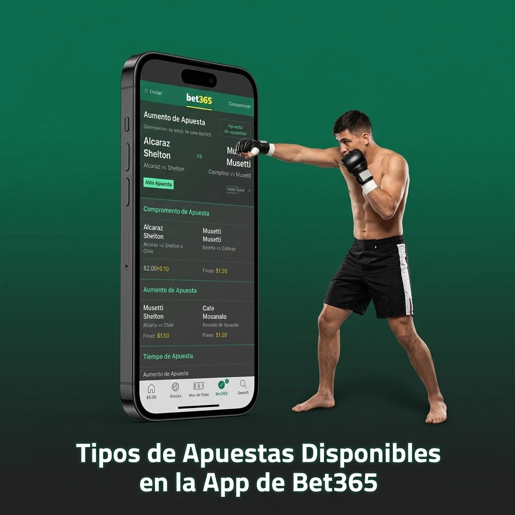 Tipos de apuestas en la app de Bet365: simple, combinada, triple, en vivo e in-play y de sistema explicadas