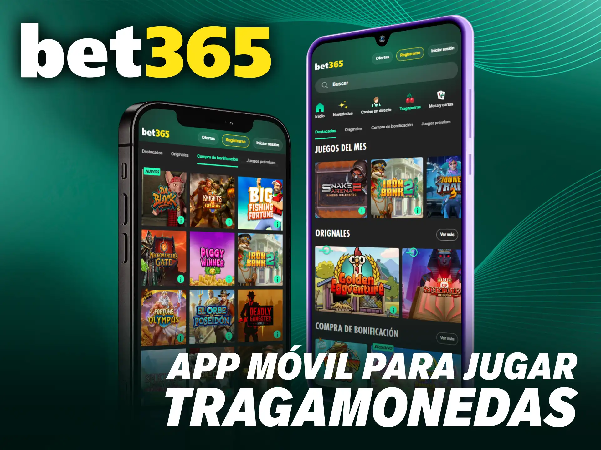 Descarga la App de Bet365 para disfrutar de las mejores tragamonedas móvil.